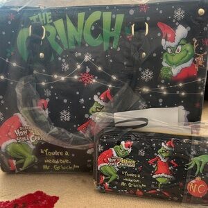 Dr. Seuss Grinch Black Tote Bag Set